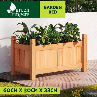 Greenfingers Garden Bed 60x30x33cm Wooden Planter Box Raised Container Growing