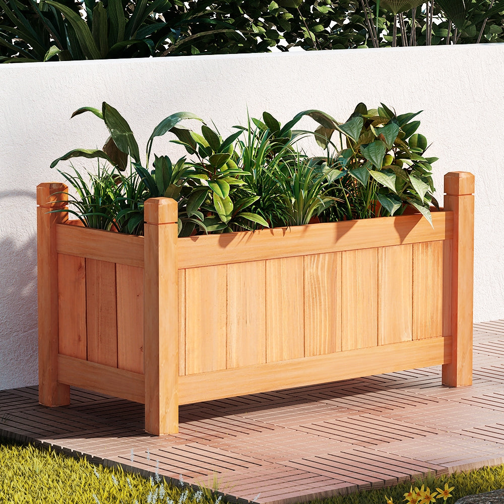 Greenfingers Garden Bed 60x30x33cm Wooden Planter Box Raised Container Growing