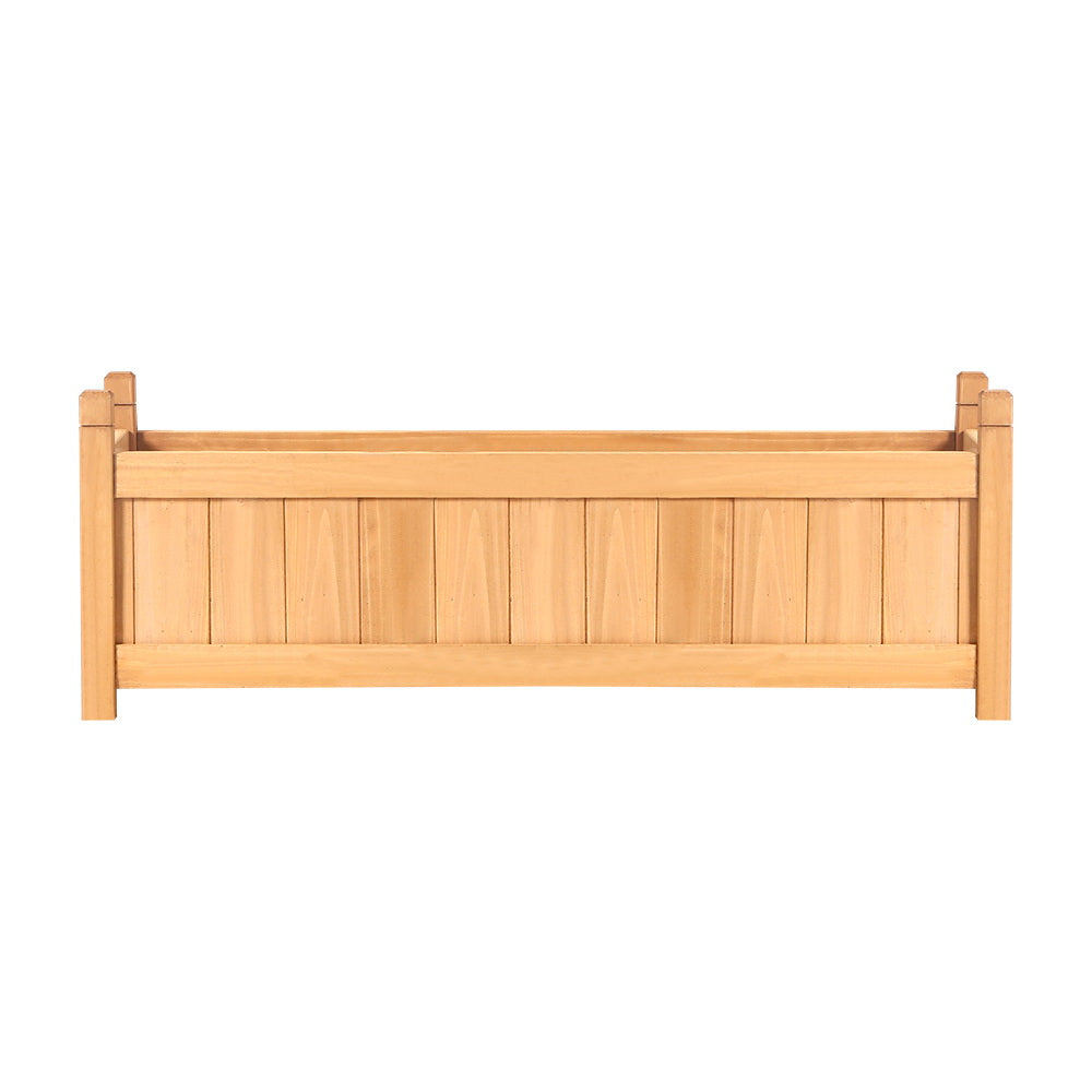 Greenfingers Garden Bed 90x30x33cm Wooden Planter Box Raised Container Growing