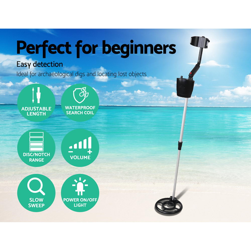 Metal Detector 180MM Deep Sensitive Waterproof Treasure Hunter Gold Digger Black