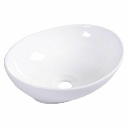 AMIRRA Ceramic Basin Oval Sink Bowl (White) AMR-CB-100-GXSB