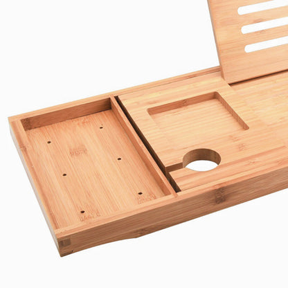 GOMINIMO Expandable Bamboo Bathup Caddy Trays GO-BBC-100-HYB