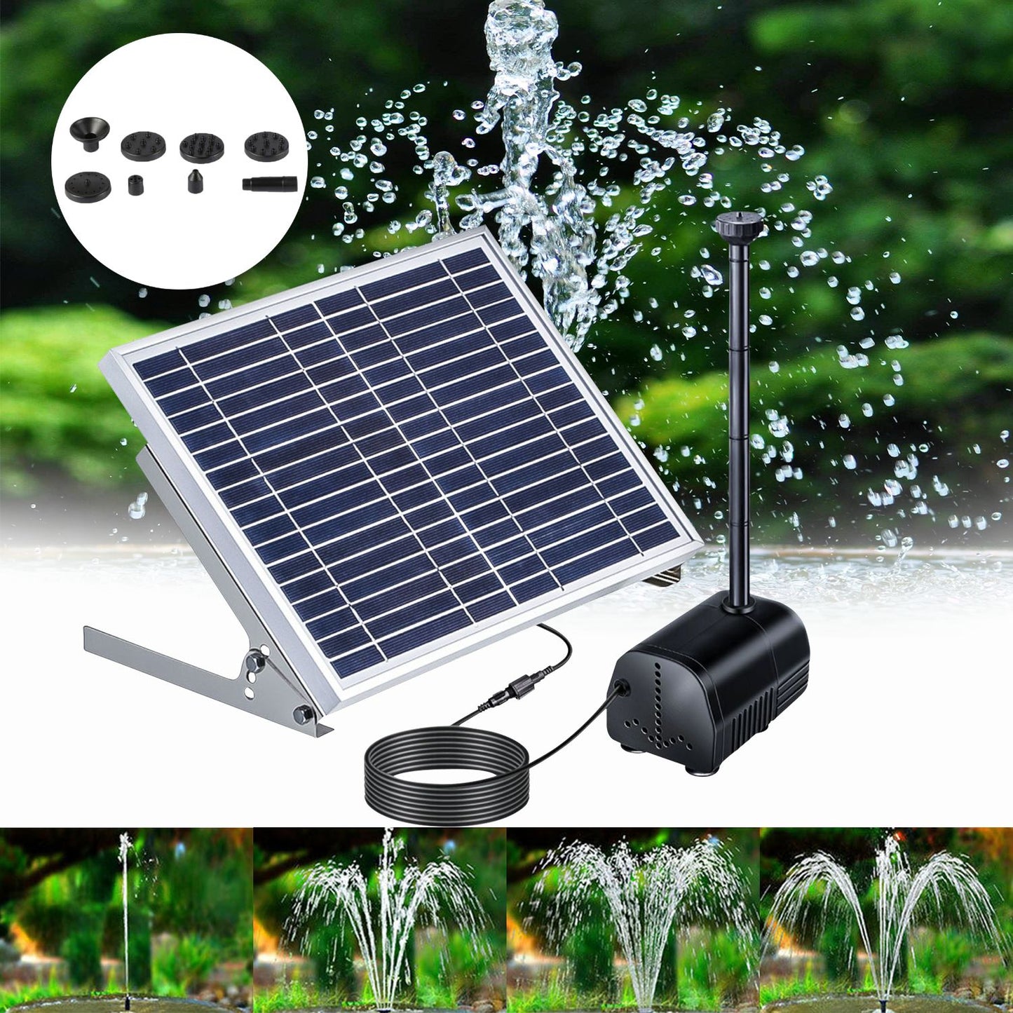 NOVEDEN Solar Water Pond Water Fountain 36*34cm NE-SWF-101-BSW