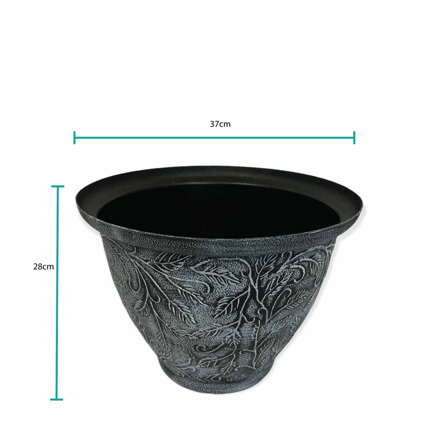 Large Flower Pot Embossed Plastic Outdoor Home Garden Plant Pots Random Colour