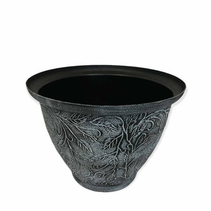 Large Flower Pot Embossed Plastic Outdoor Home Garden Plant Pots Random Colour