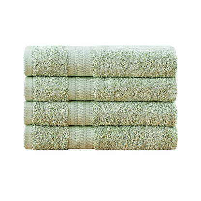 Linenland Bath Towel 4 Piece Cotton Hand Towels Set - Sage Green