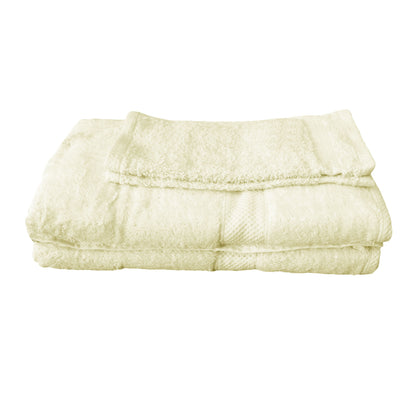 Pack of 4 - Egyptian Cotton Extra Large Bath Sheets and Face Washers set Rich Cream