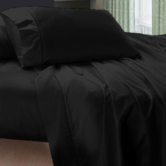 400TC Egyptian Cotton Sheet Set Jet Black California King