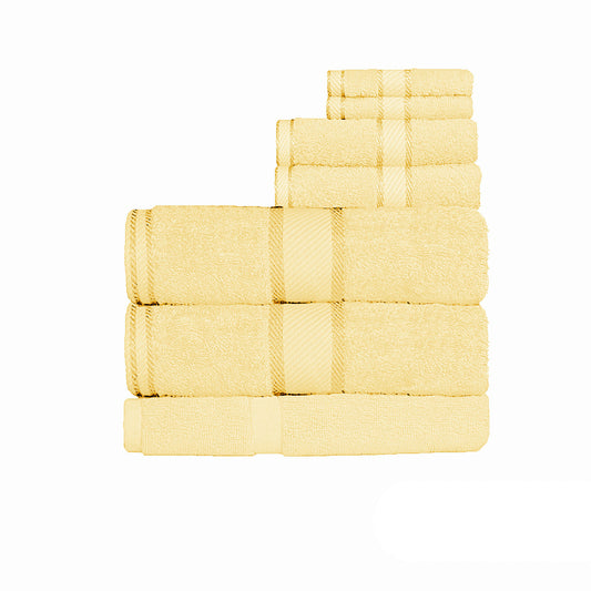 Kingtex 550gsm Cotton 7 Pce Bath Sheet Set Yellow