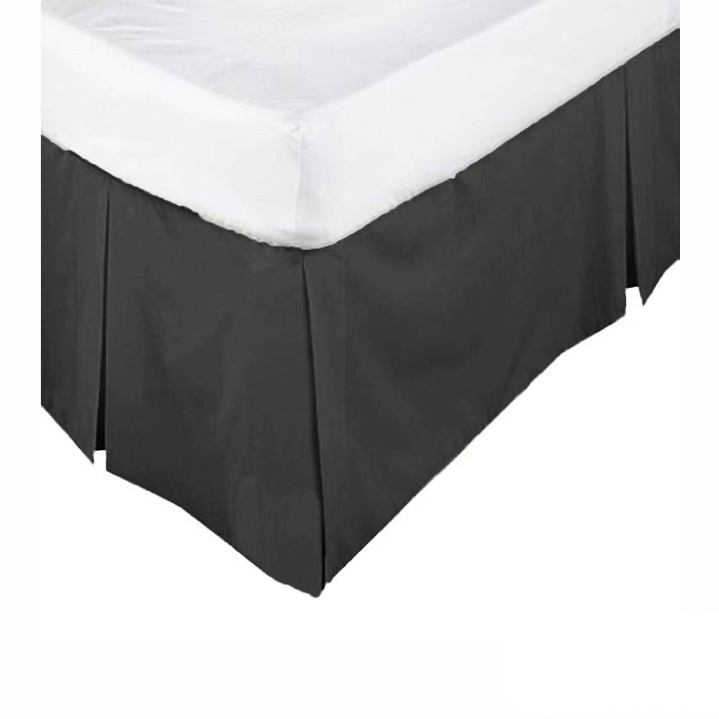 KINGDOM Box Pleated Valance Black - DOUBLE