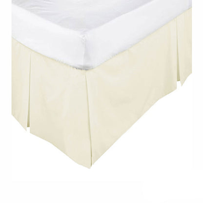 KINGDOM Box Pleated Valance Cream - KING